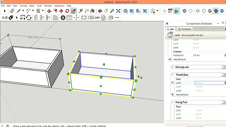 Tạo học kéo bằng Dynamic components (có thể tùy chỉnh kích thước)