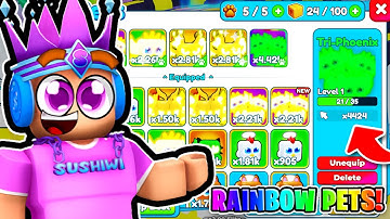 I Hatched RAINBOW PETS And Reached MAX AREA In Roblox Tap Simulator...