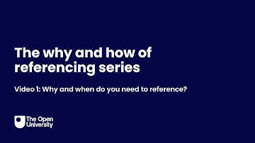 Referencing series: Why and when do you need to reference?