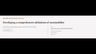 Developing A Comprehensive Definition Of Sustainability Rtcl.tv
