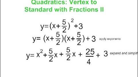 Vetex to Standard With Fractions II
