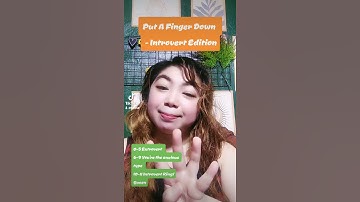 Put A Finger Down Introvert Edition #introvert #trend