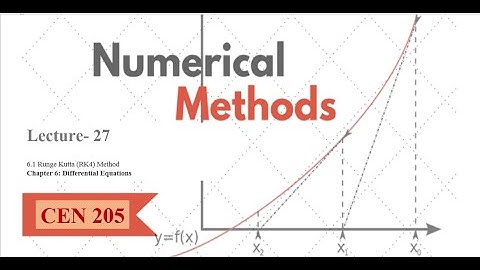 CEN 205 Lecture 27 (RK4 Method)
