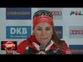 Biathlon Women&#39;s Sprint Holmenkollen 2019 Press Conference