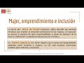 Mujer, emprendimiento e inclusión