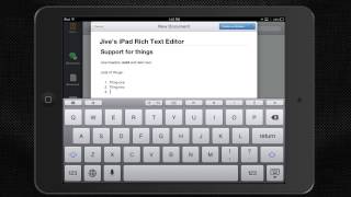 Jive's iPad Rich Text Editor Demo
