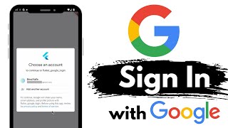 How to integrate GOOGLE SIGN IN Flutter | 2024