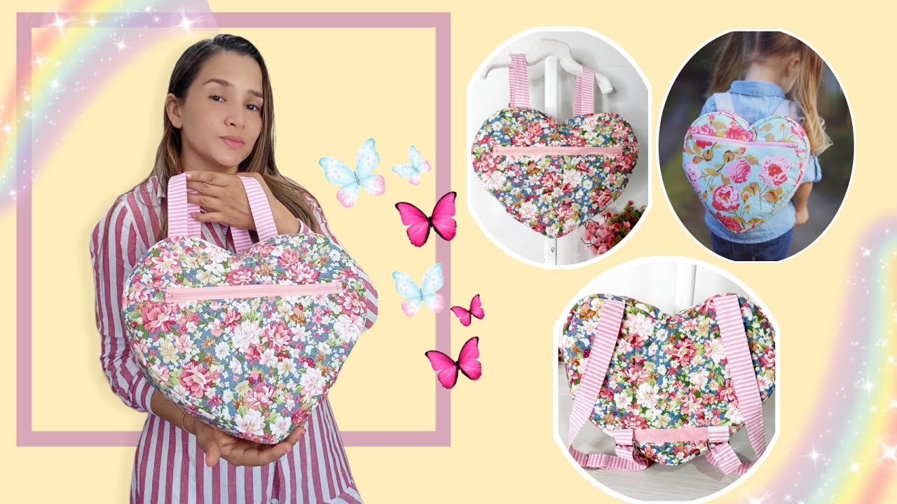 Bolso corazón 💝 para niñas con molde