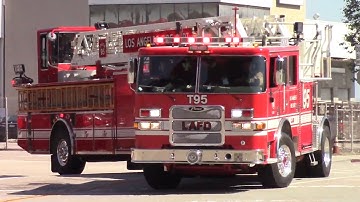 LAFD Light Force 95 & Engine 95 Responding