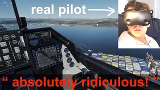 Real pilot tries MSFS 2020 in VR for first time with RTX4090