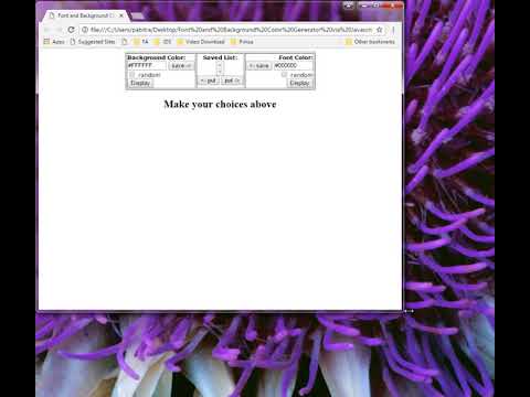 Color Changing Program in HTML