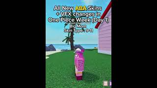 All New ABA Skins/VFX changes in One Piece Week Day 1 #roblox #robloxcommunity #anime #aba #battle