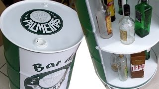 como fazer um Bar com Tambor do Palmeiras tambor para decoração usando Tambor para decorar