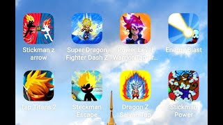 Super Dragon Fighter Dash Z,Stickman Power,Power Level Warrior Tap Trainer,Energy Blast,Tap Titans 2 screenshot 2