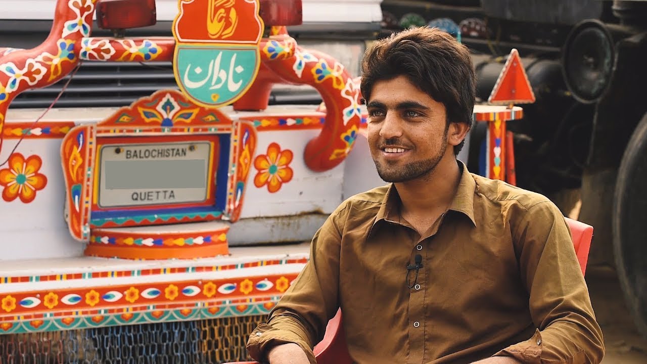 Trucks, Driver Hotel and Grand Trunk Road in Pakistan