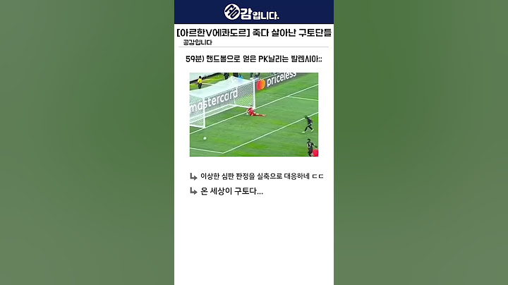 [아르헨티나vs에콰도르] 솔직히 쫄렸던 메시팬이면 개추;; 댓글 반응 모음!