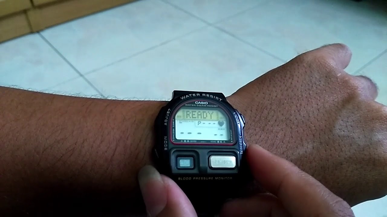 Vintage Casio Bp 100 Blood Pressure Monitor Watch Full Testing 