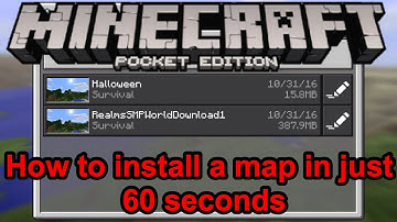 How to install a map in Minecraft Pocket Edition (Minecraft PE/Mcpe) in just 60 seconds