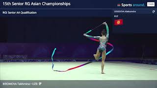 Takhmina IKROMOVA (UZB) Ribbon Qualification 15th RGI SENIOR ASIAN CHAMPIONSHIPS TASHKENT 2024