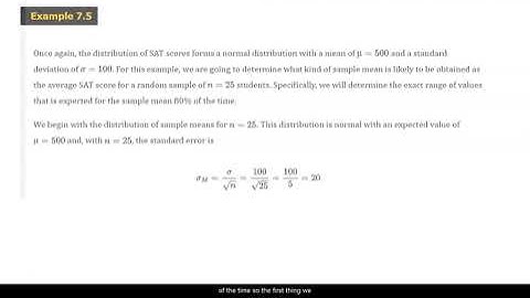 Chapter 7 part 5 calculating the standard error and witnessing different widths of the distribution