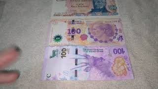 ARGENTINA 100 PESOS BILLETES DE LOS ULTIMOS 50 AÑOS