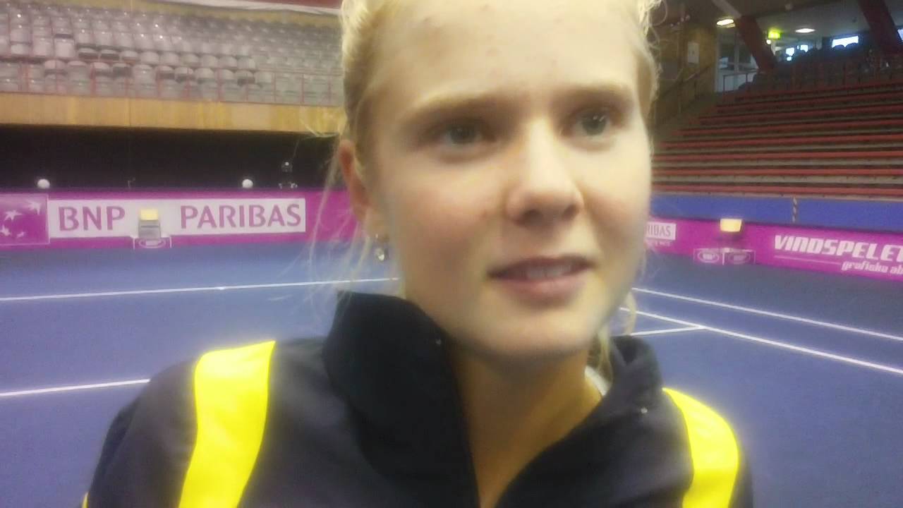 Ellen Allgurin efter Fed Cup i Borås
