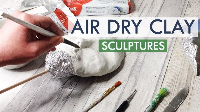 Painting an AIR DRY clay sculpture with ACRYLIC paint: Airbrush and  Hand-Painting Techniques 