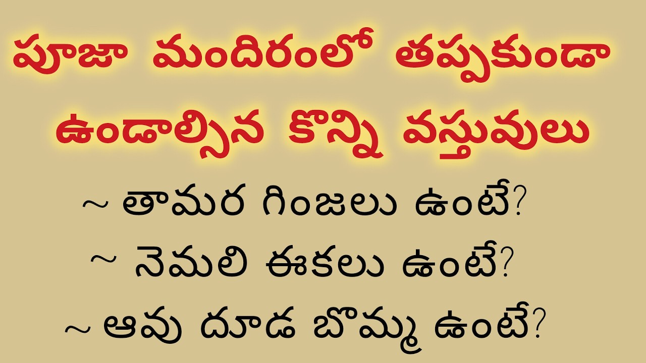 పూజా మందిరంలో తప్పకుండా ఉండాల్సిన కొన్ని ముఖ్యమైన వస్తువులు. తామర గింజలు ఉంటే? , నెమలి ఈకలు ఉంటే? .