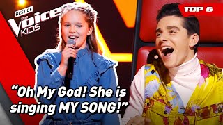 UNEXPECTED Blind Auditions with COACH SONGS in The Voice Kids! 😲| Top 6