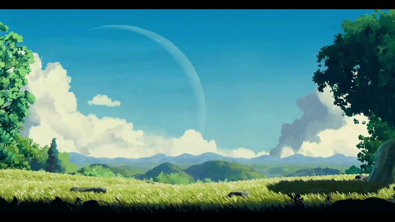 Relax with the sound of wind in an open field of meadows and rustling ...