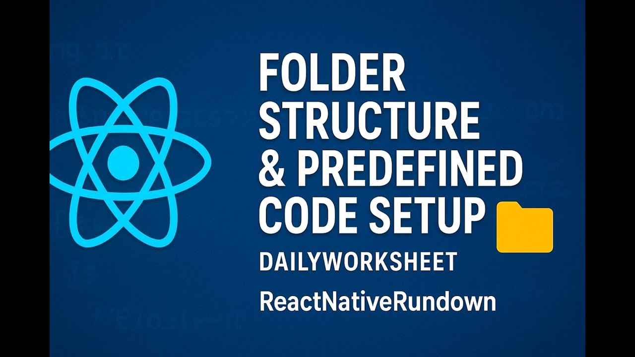 Folder Structure setup and Predefined File | Daily Worksheet App Series ...