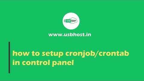 How to set cronjob | crontab every 5 minutes | cpanel | usbhost