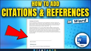 How to Add Citations and References in Microsoft Word