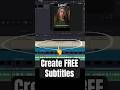Create Captions & Subtitles in DaVinci Resolve Free