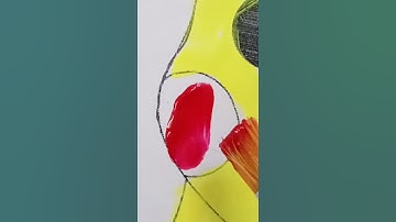 Part 2 pikachu 💛 painting Paint colour vs brush pen painting #pikachu