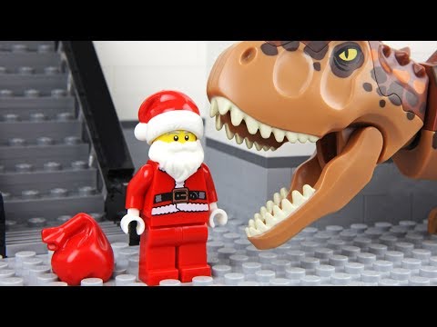 Lego-Santa-Claus-Dinosaur-Attack