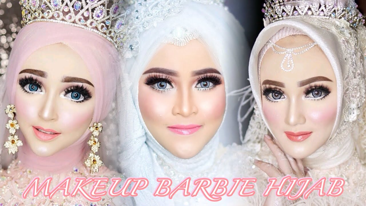 CARA MAKEUP BARBIE HIJAB Full Tutorial ALA Khadijah Azzahra Makeup Artist