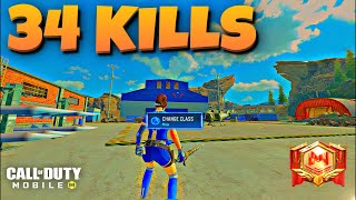 SOLO VS SQUAD 34 KILLS FULL GAMEPLAY CALL OF DUTY MOBILE BATTLE ROYALE