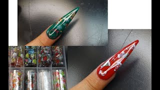 Navidad 2019 uñas rojas y verdes