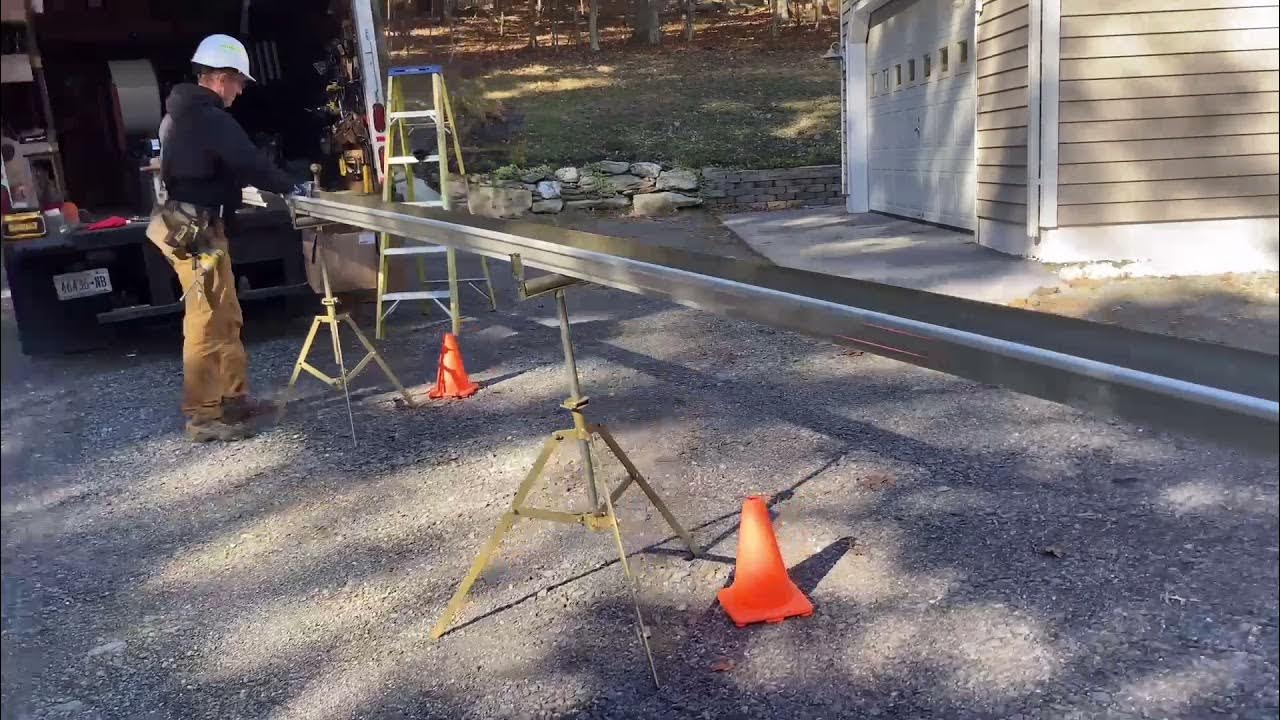 JC Seamless Gutters Gutter Fabrication Process YouTube