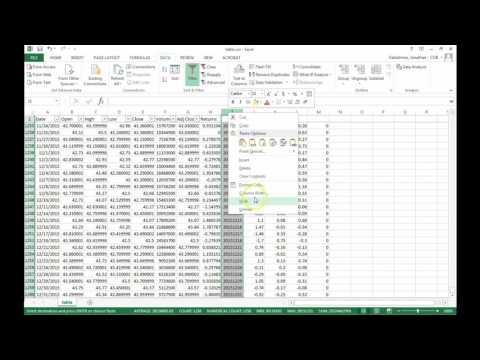 Estimate CAPM Beta in Excel