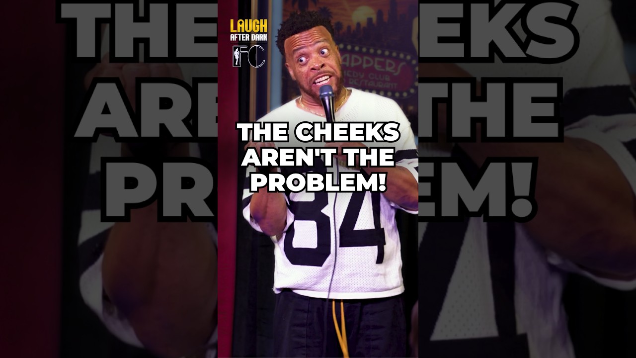 The cheeks aren't the problem! 🎤: Tahir Moore #relatablehumor  #physicalcomedy  #funnyaf #comedian