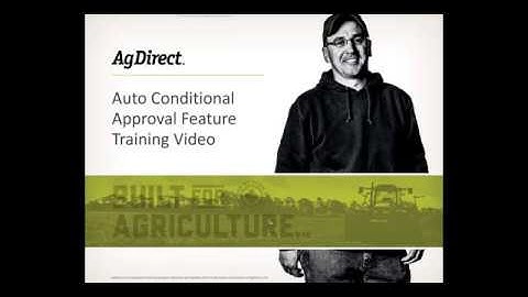 Auto Conditional Approval Feature Training Video