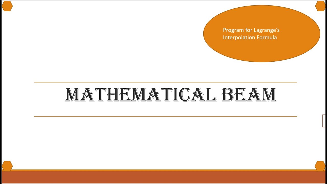 C Program for Lagrange's Interpolation Formula - YouTube