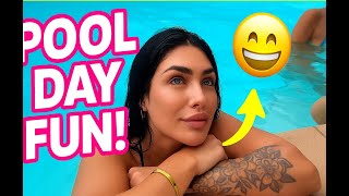 Chill Pool Day with EmjayPlayss & MiaBrookes | Bikini Fun👙