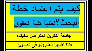 #كيف يتم اعتماد خطة البحث؟ جذع الموضوع والاقتباس لطلبة كلية الحقوق  جامعة التكوين المتواصل سكيكدة.