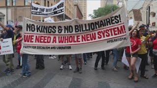 No Kings Protest at Travis Park in San Antonio