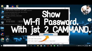 CMD: Find wi-fi passwords with only 2 command | Windows 10/8.1/8/7