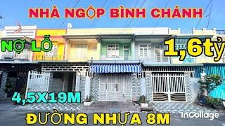 MẶT TIỀN ĐƯỜNG NHỰA 8M NGỘP NGÂN HÀNG NHÀ BÌNH CHÁNH 4,5X19M/ 1tỷ650tr QUÁ RẺ #bannhabinhchanhgiare.