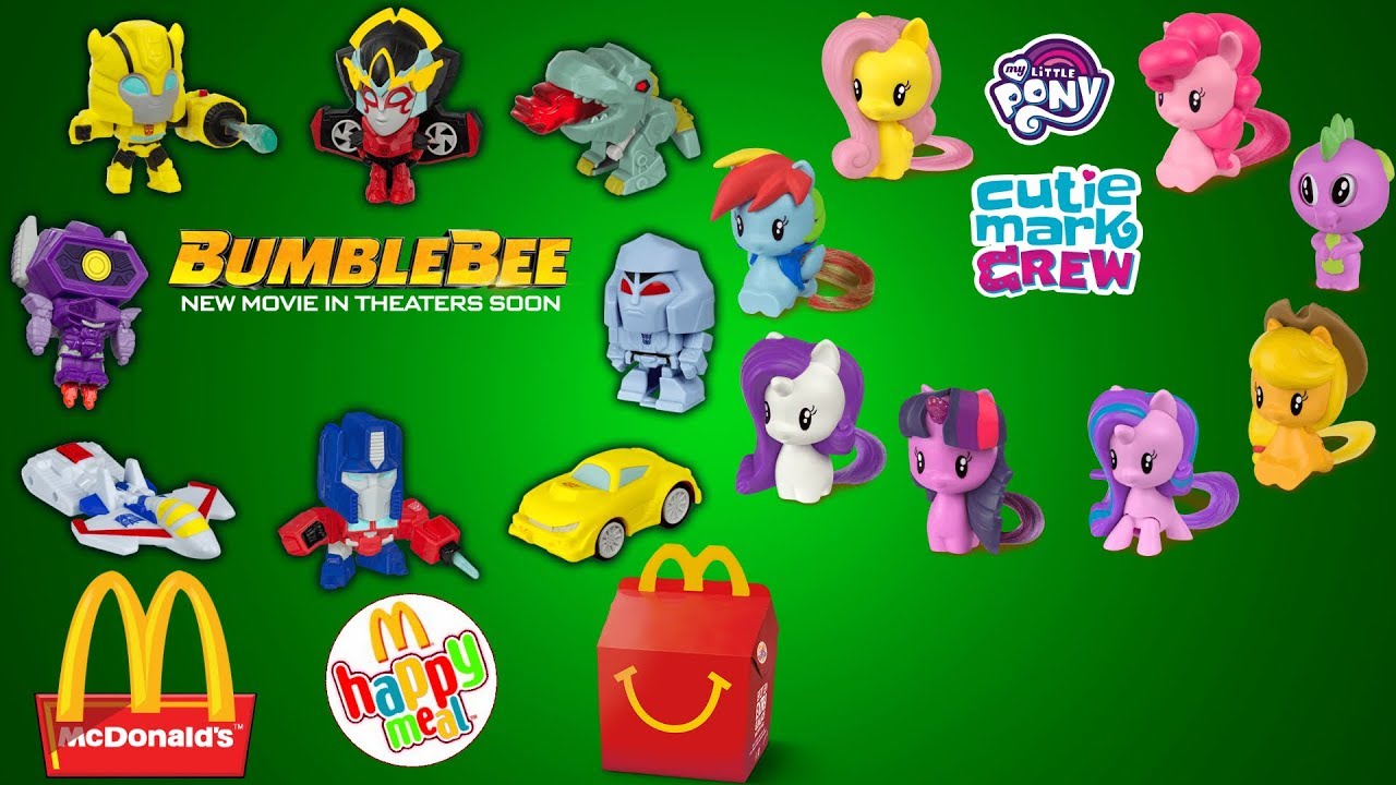 *NEW*Mcdonald's 2018 US Happy Meal Bumblebee and My Little Pony Display ...